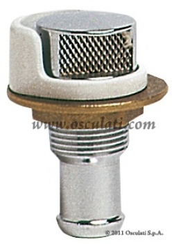 Preview: Tanklüfter aus verchromten Messing 16mm Schlauchanschluss