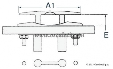 Preview: Versenkbare Klampe Länge 305mm