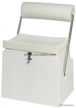 Preview: Fahrersitz für offene Boote mit klappbarer Lehne Einsitzer 48x53