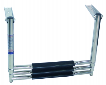 Teleskop Badeleiter, Montage unter Plattform, breite Form