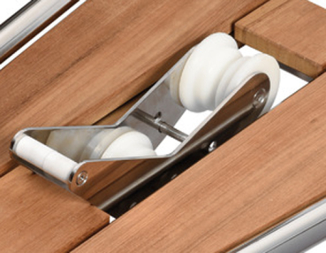 Preview: Bugspriet aus Edelstahl mit Bugrolle,  Wippe und Handlauf 32mm Durchmesser