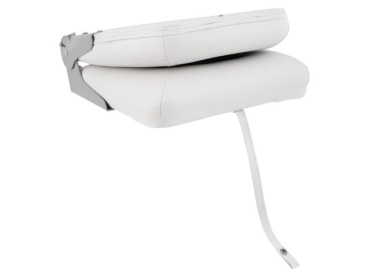 Preview: Bootssitz 46 x 40 x 40 cm grau/weiß Klappsitz Steuerstuhl Bootsstuhl