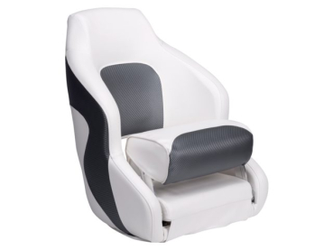 Bootssitz Bootsstuhl Steuerstuhl "Capitain De Luxe" Flip Up Kunstleder