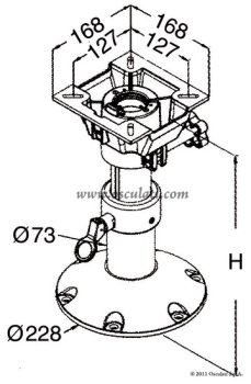 Preview: Standfuß Höhe 435/635mm ausziehbar