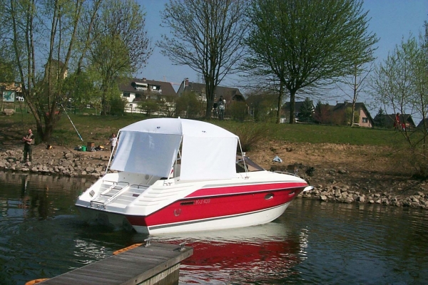 Sonnenschirm Bootsschirm Sunny Boy mit Seitenteilen Farbe blau