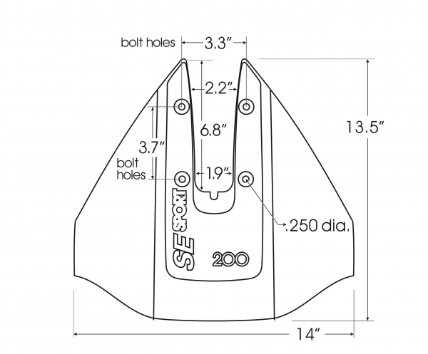SE 200 Sport Hydrofoil (für Aussenbordmotoren)