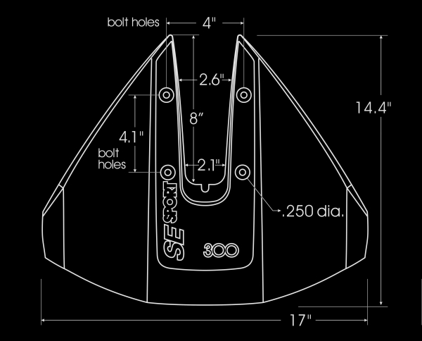 SE 300 Sport Hydrofoil (für Z-Antriebe und Aussenbordmotoren)
