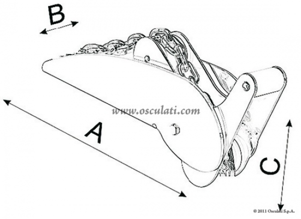 Bugrolle mit Wippe für Anker bis 10kg
