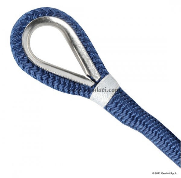 Festmacherleine mit Kausche Ø Leine 10mm Farbe blau