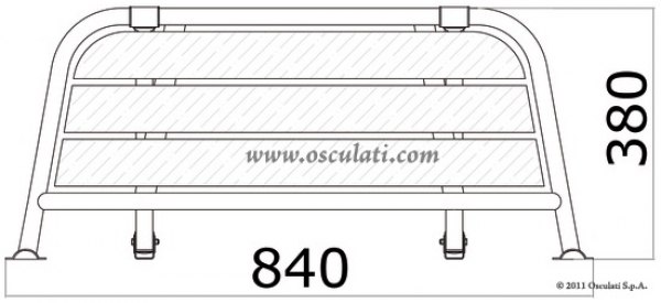 Heck-Badeplattform 840mm Breite