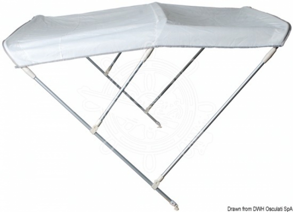 3 Stangen Bimini Top Light 200-210cm Breite 115cm Höhe