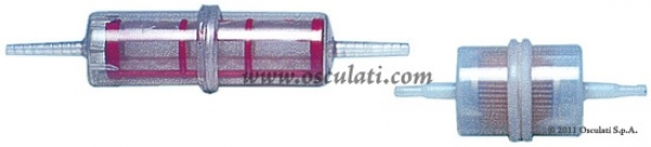 Filter aus transparentem Kunststoff klein