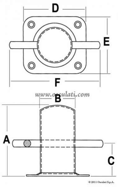 Klampe "Ercole" Höhe 120mm
