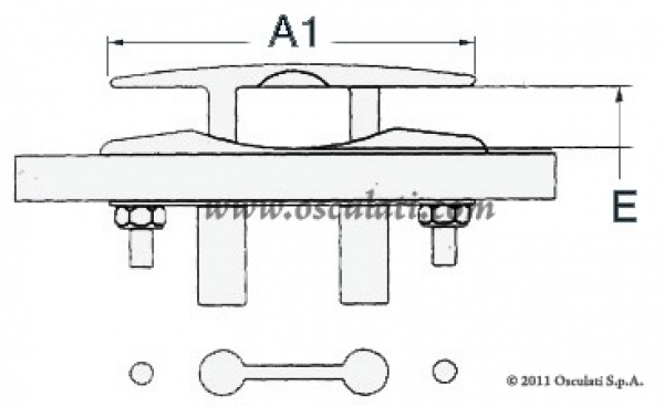Versenkbare Klampe Länge 164mm