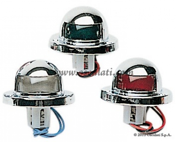 Kleine Navigationslichter UTILITY aus verchromtem ABS Typ 135° verchromt