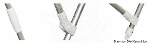 4 Stangen Bimini Top Light 165-175cm Breite 145cm Höhe