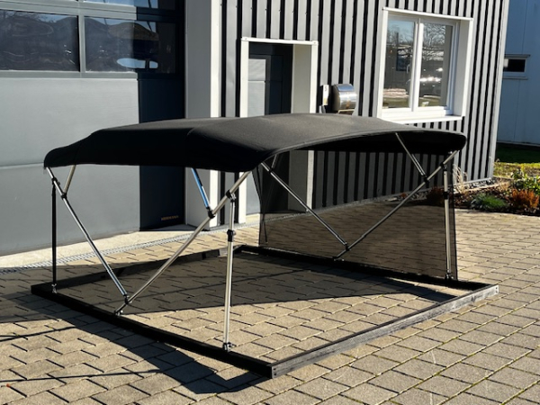 4 Stangen Edelstahl Bimini Top Deluxe 155-169cm Breite