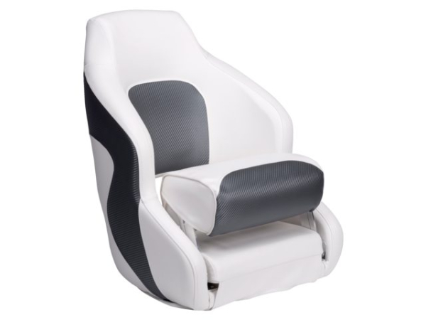 Bootssitz Bootsstuhl Steuerstuhl "Capitain De Luxe" Flip Up Kunstleder