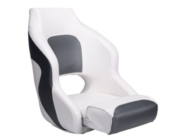 Bootssitz Bootsstuhl Steuerstuhl "Capitain De Luxe" Flip Up Kunstleder