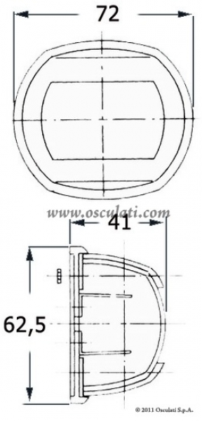 Serie COMPACT 12 Edelstahl hochglanzpoliert Typ 225° Buglicht