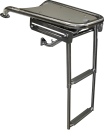 Bugplattform MPK55 fuer Motorboote mit Leiter, grauer Belag